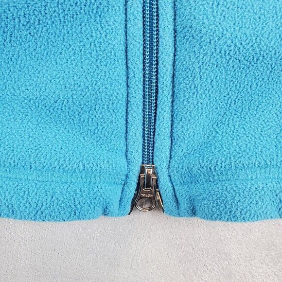 Lands End Vest Womens Medium Blue Fleece Full Zip - Picture 4 of 7